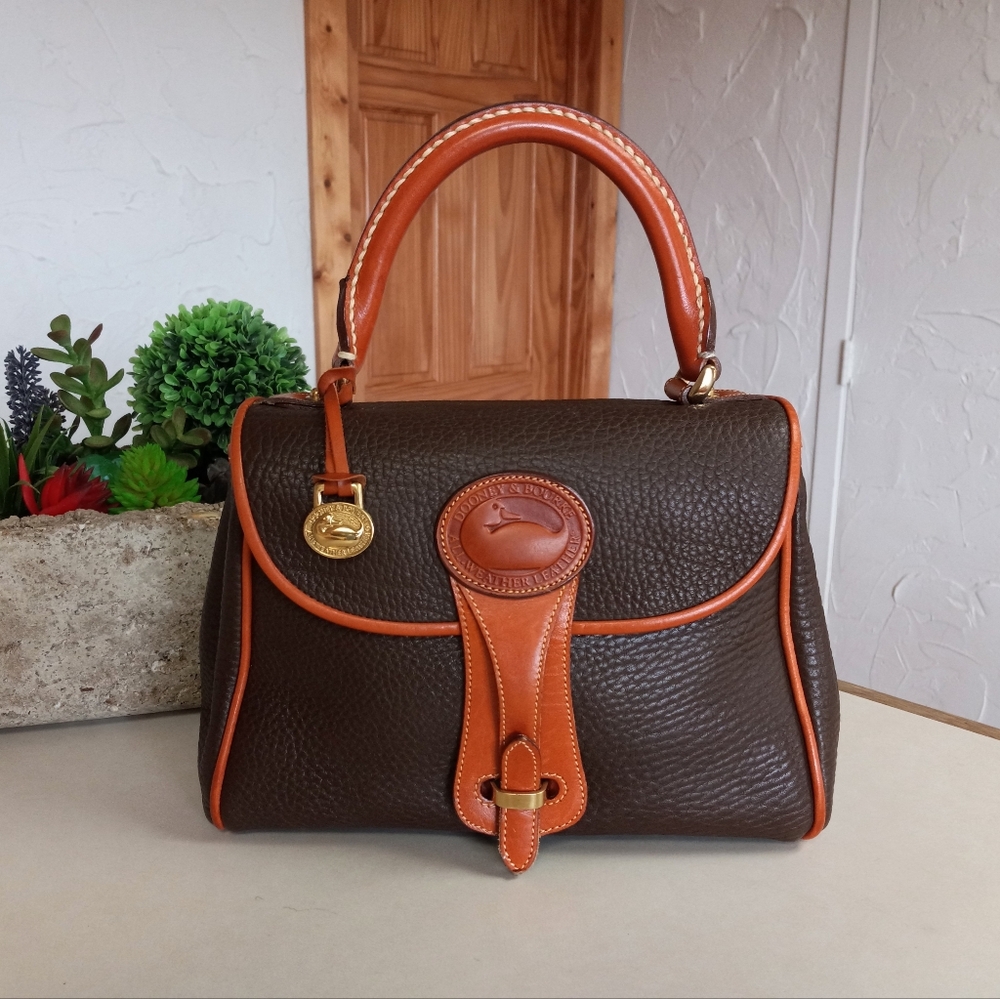 Dooney & Bourke 1989-1990, AWL, Brown Essex Satchel